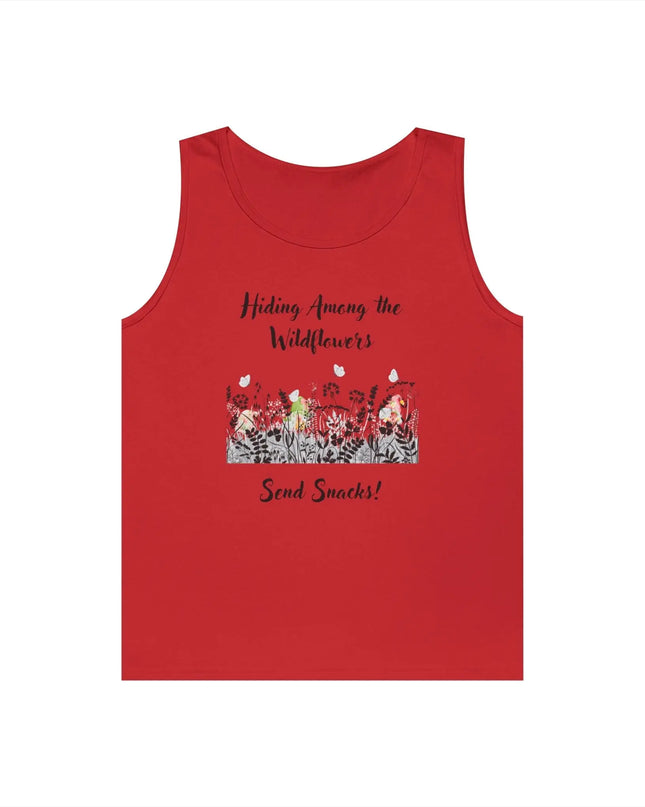 Hiding Among the Wildflowers, Send Snacks! Tank Top - The Butterfly Mama