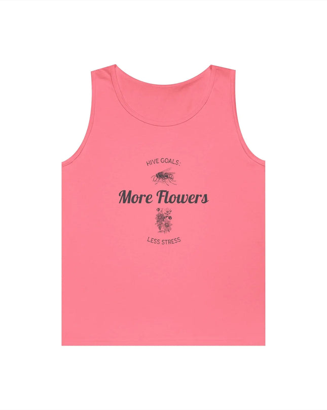 Hive Goals More Flowers Less Stress Tank Top - The Butterfly Mama