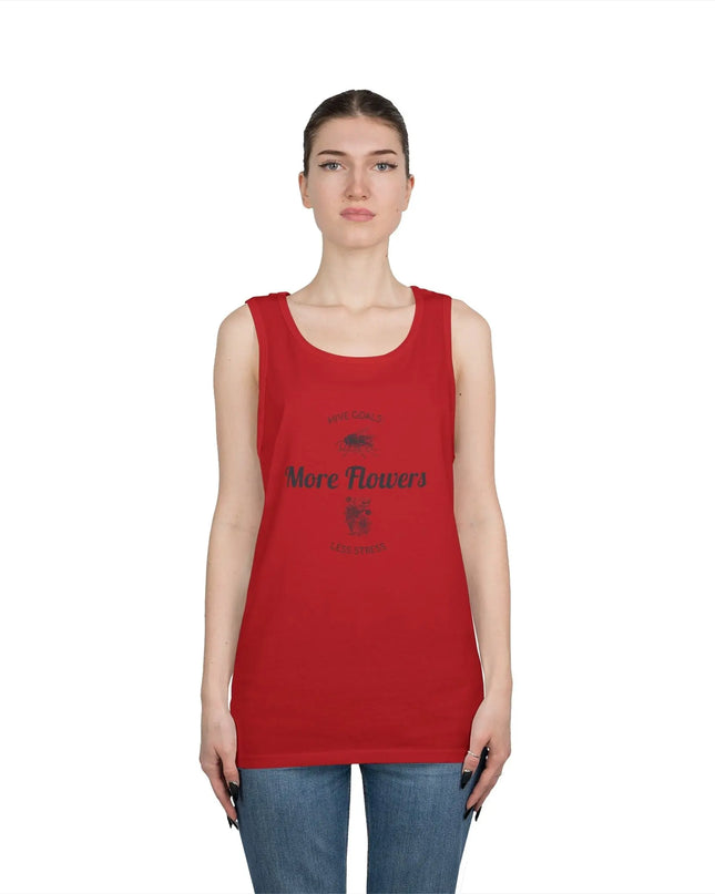 Hive Goals More Flowers Less Stress Tank Top - The Butterfly Mama