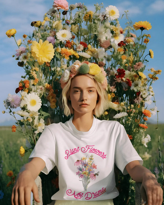 Plant Flowers Not Drama T-Shirt - The Butterfly Mama